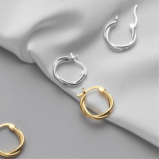 Twisted Hoop Earrings - Image 5