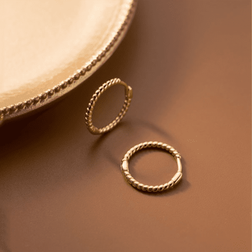 Round Twist Hoop Earrings - Image 6