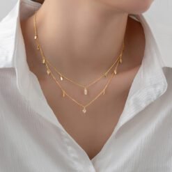 Crystal Trio Necklace Set