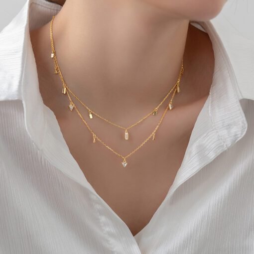 Crystal Trio Necklace Set