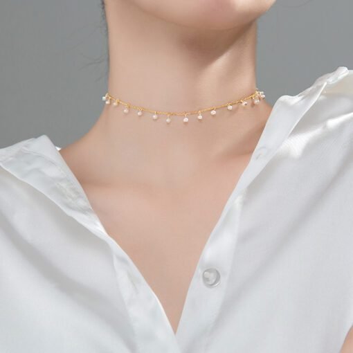 Baroque Pearl Choker Necklace - Image 2