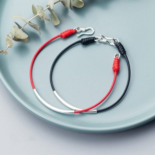 Silver Tube Couple Bracelet - Image 6