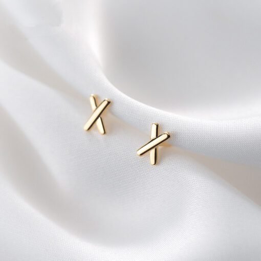 Mini Cross Stud Earrings - Image 3