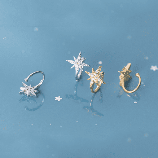 Charming Light Star Ear Clips - Image 8