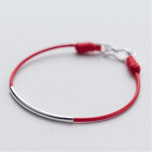 Silver Tube Couple Bracelet - Image 2