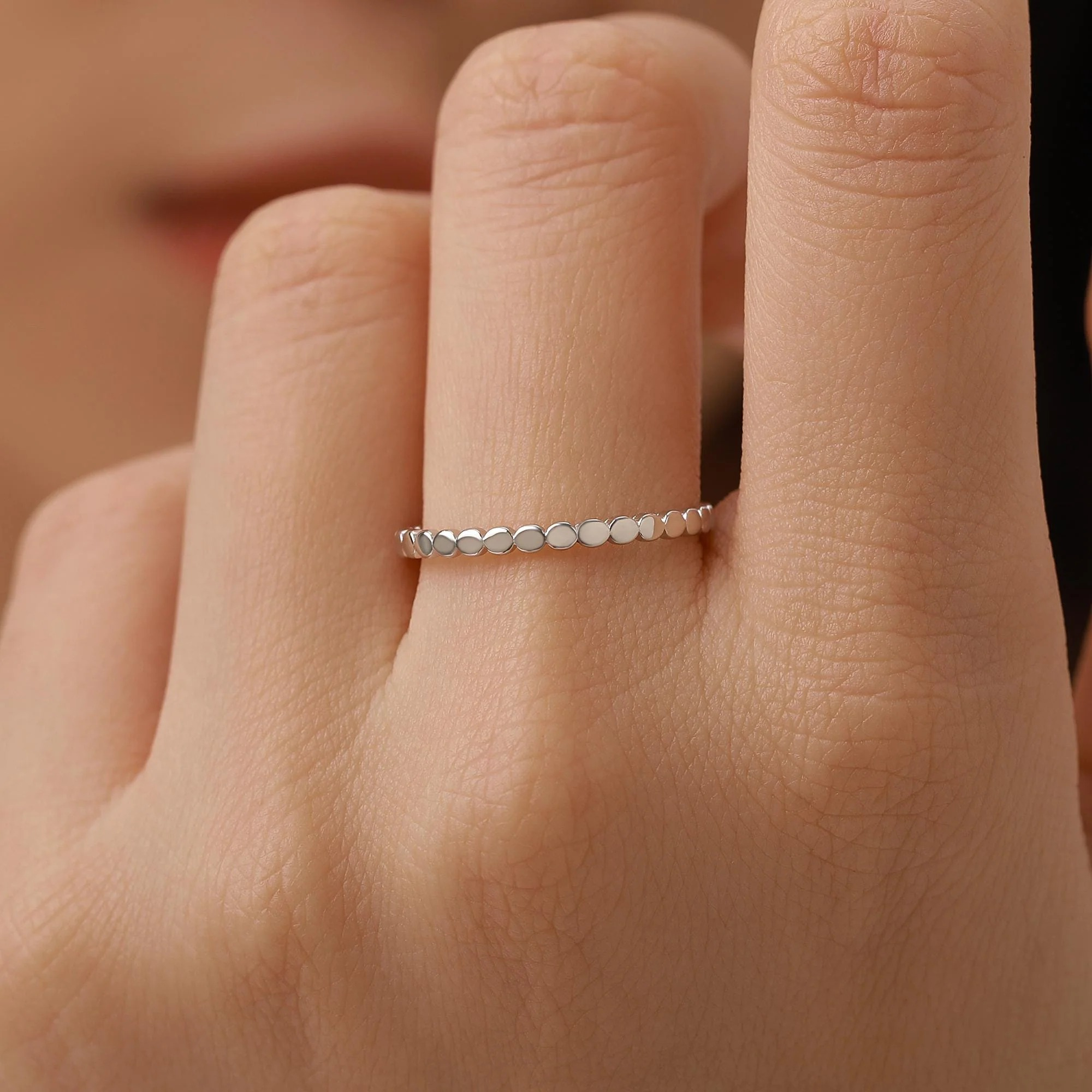 Beaded Dot Stacking Ring - Image 4