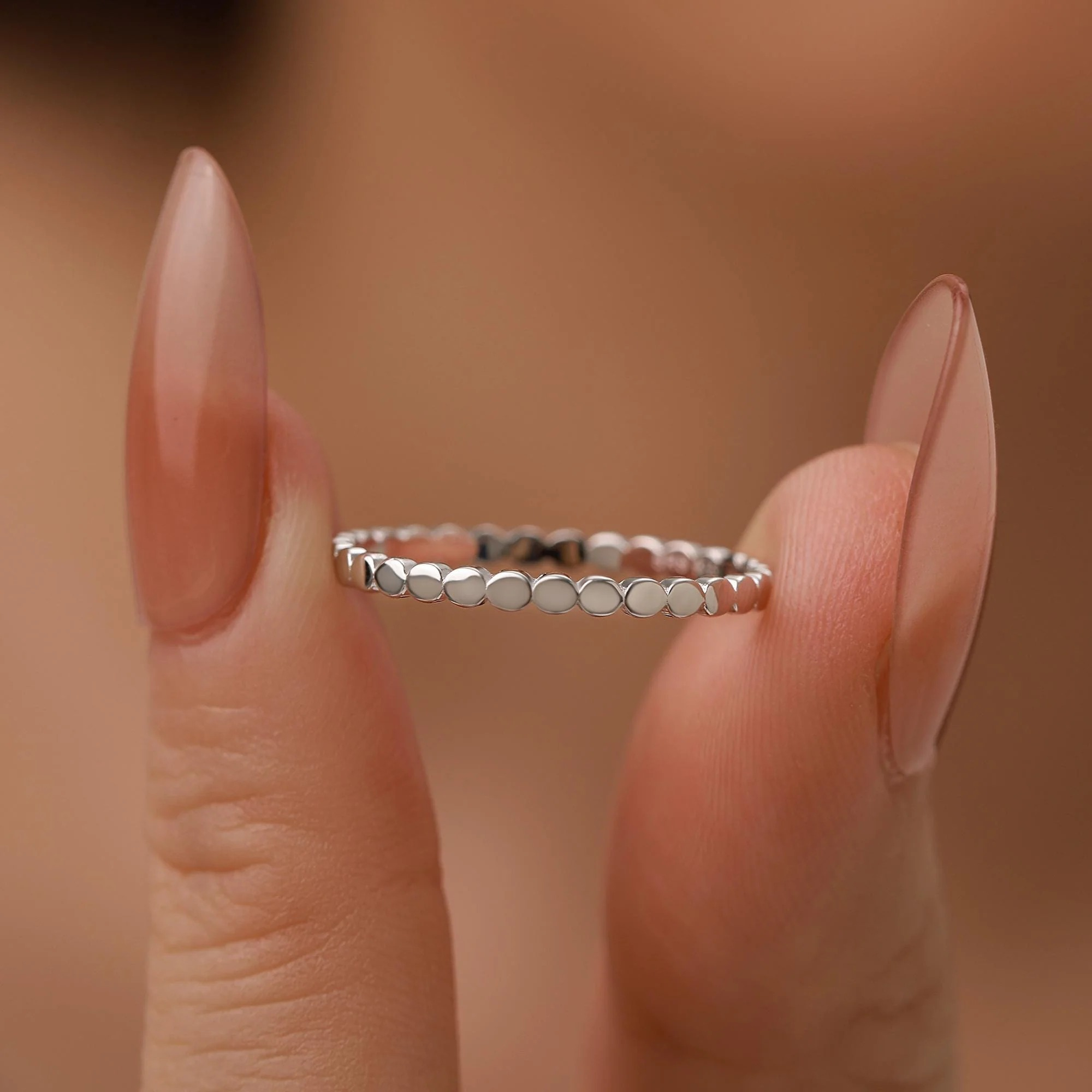 Beaded Dot Stacking Ring - Image 5