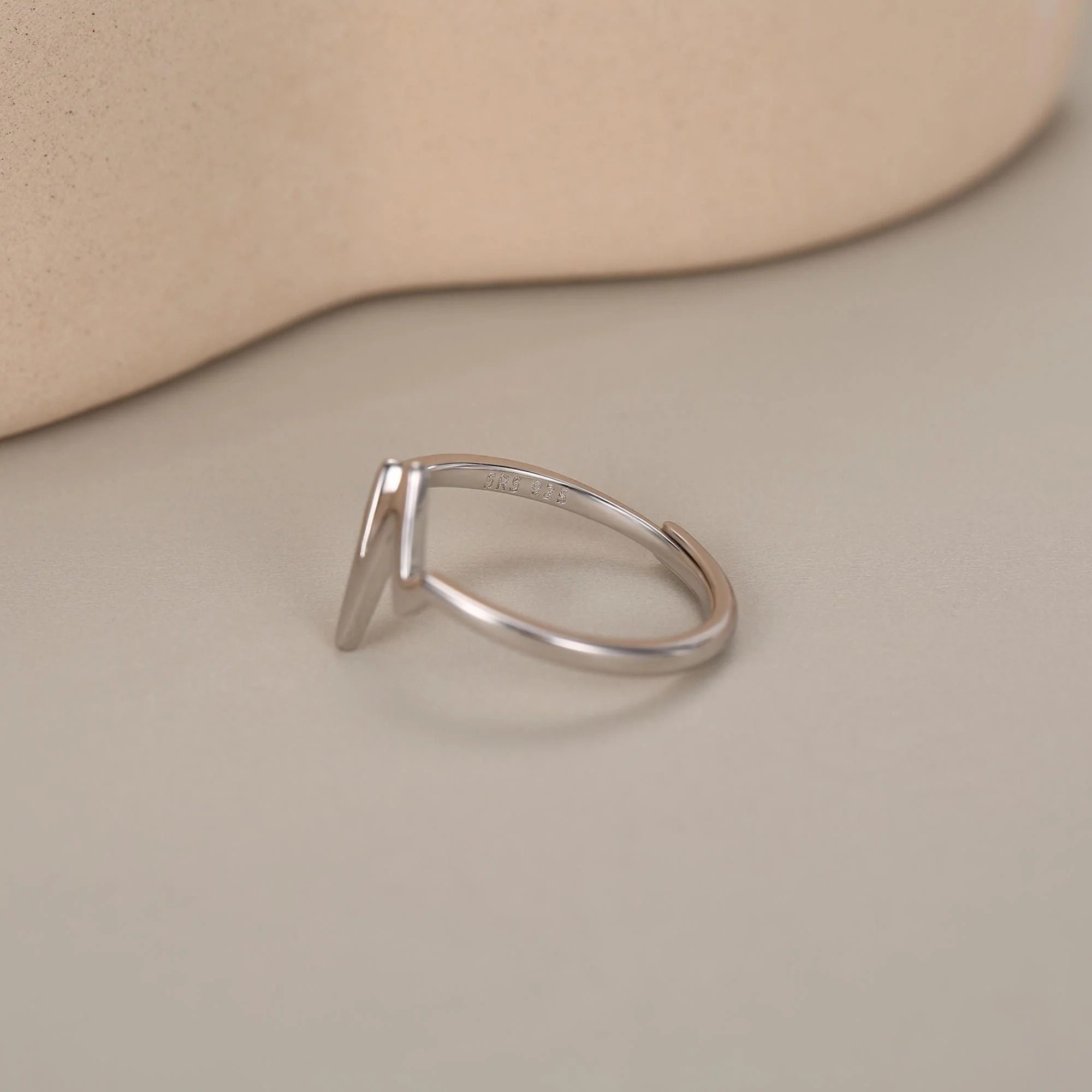 Dainty Heartbeat ECG Motif Ring - Image 7