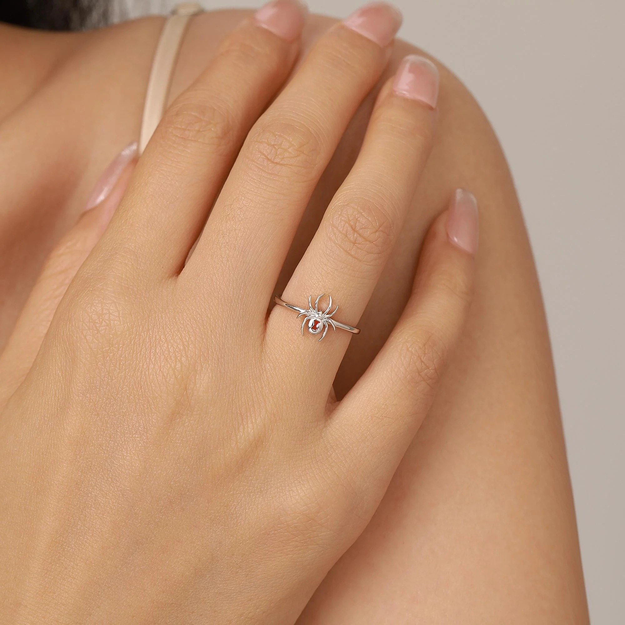 Sterling Silver Black Widow Spider Ring - Image 9