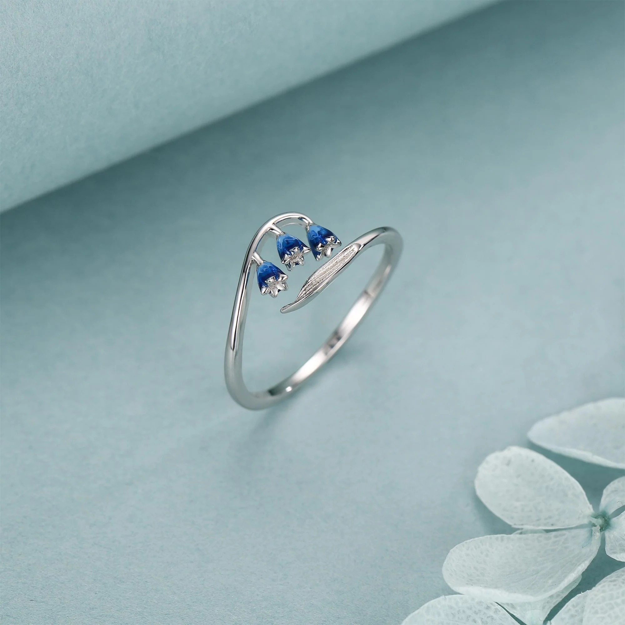 Bluebell Enamel Open Ring - Image 6