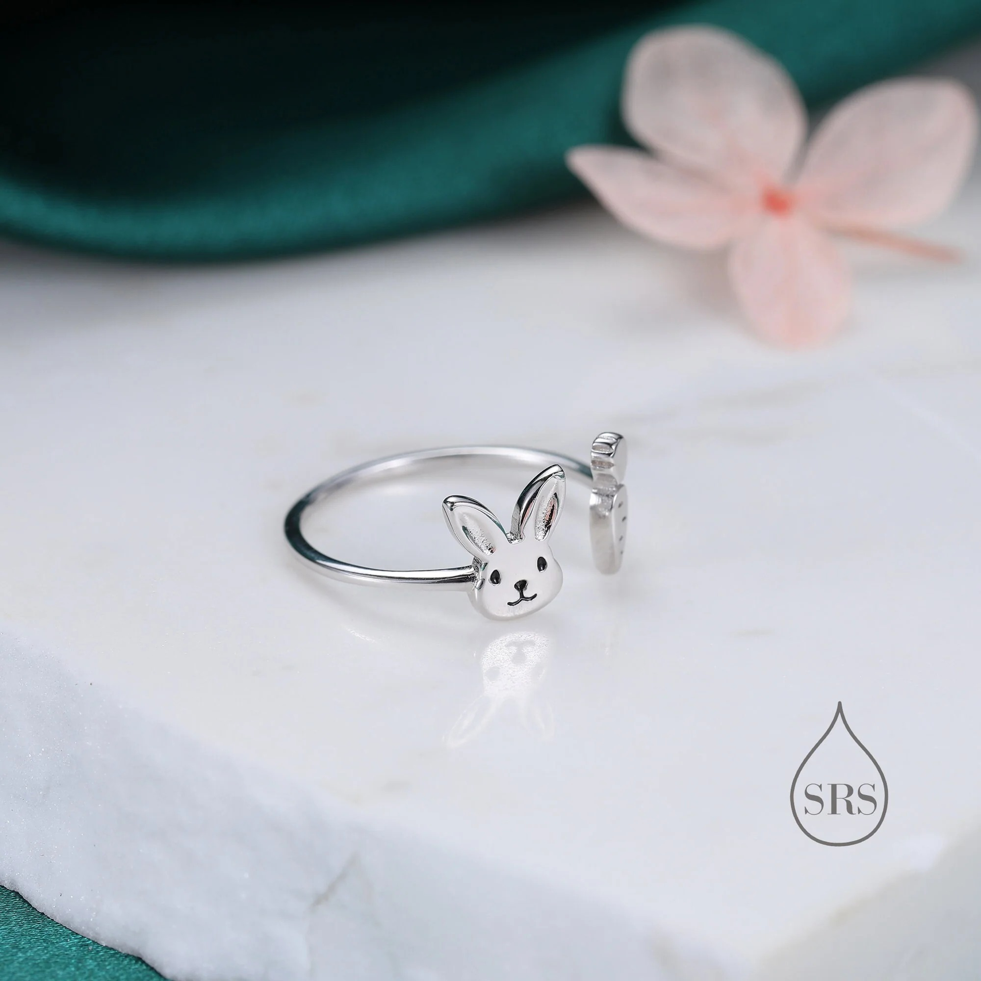 Cute Rabbit & Carrot Open Ring - Image 6