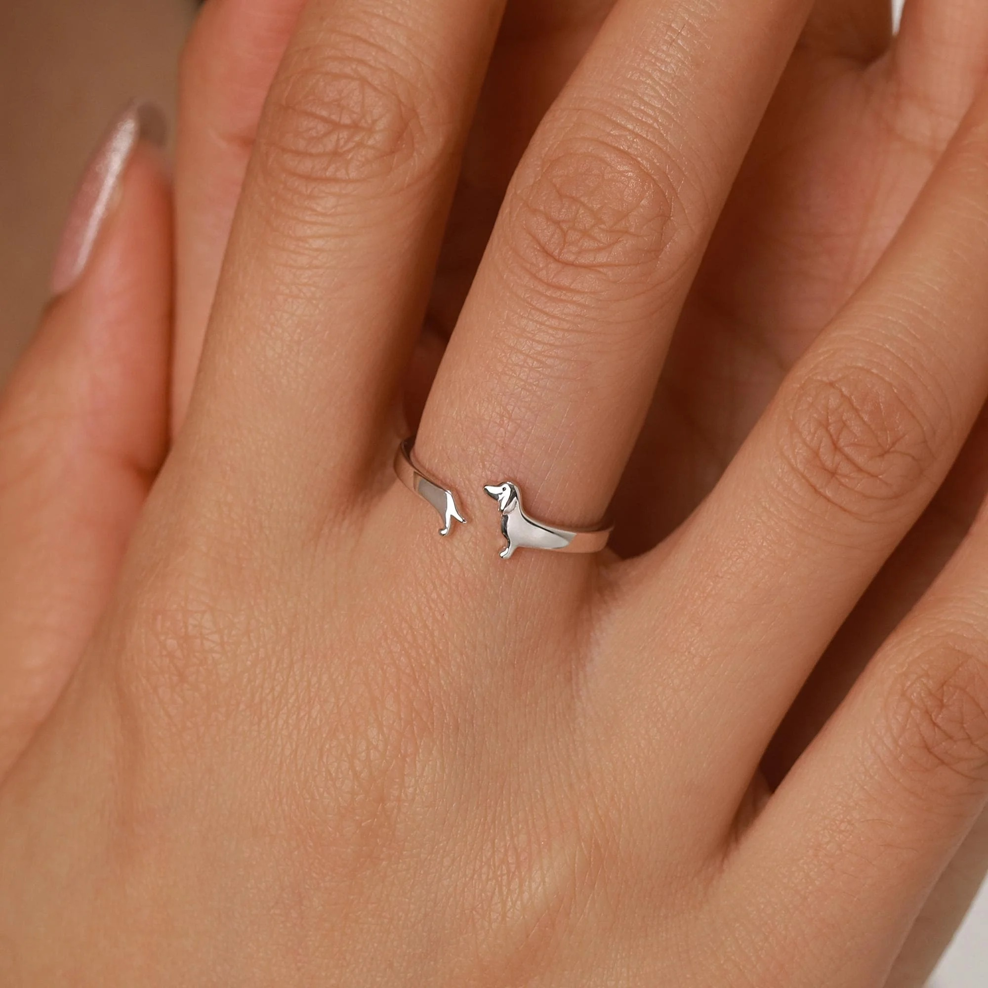 Dachshund Wrap Open Ring - Image 4