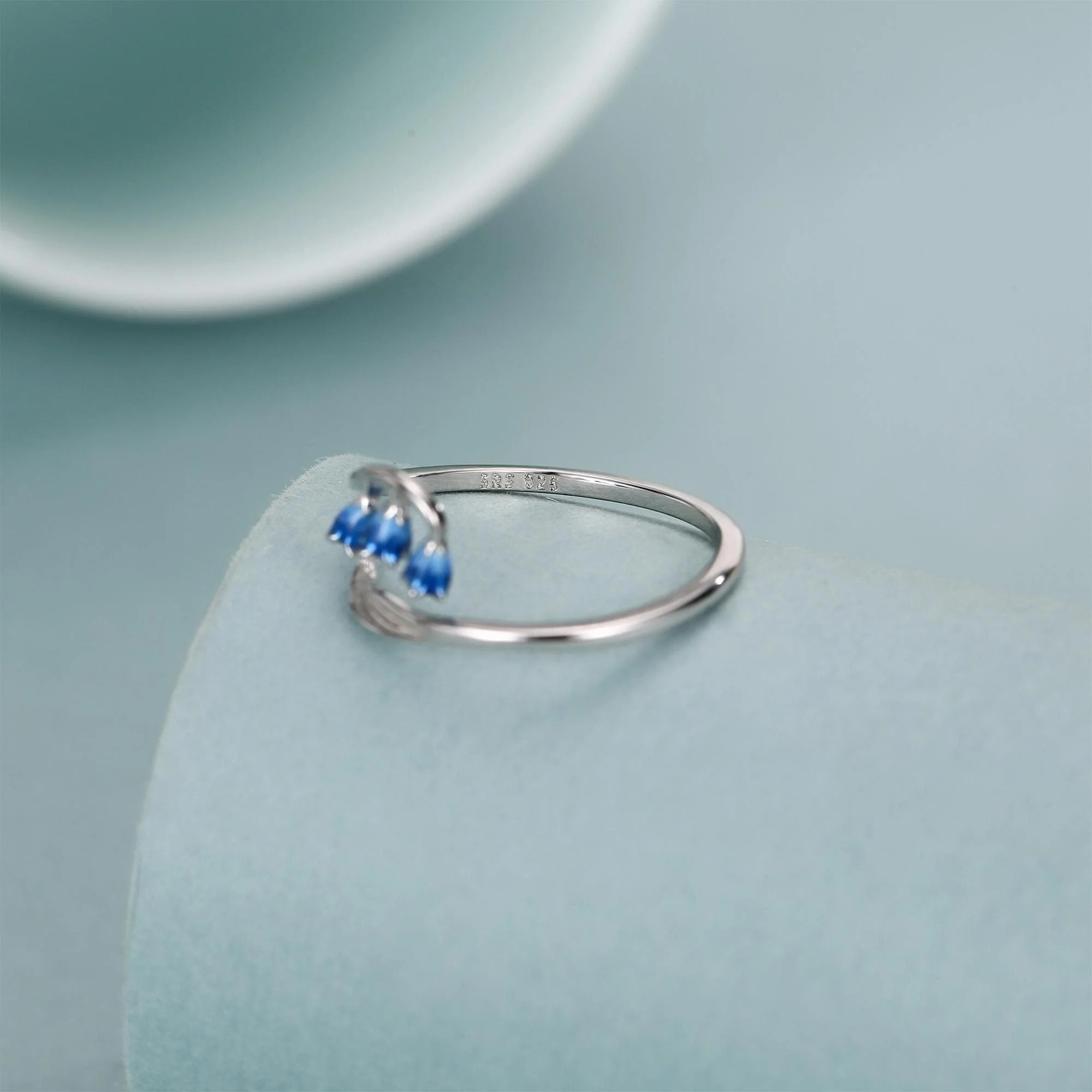 Bluebell Enamel Open Ring - Image 8