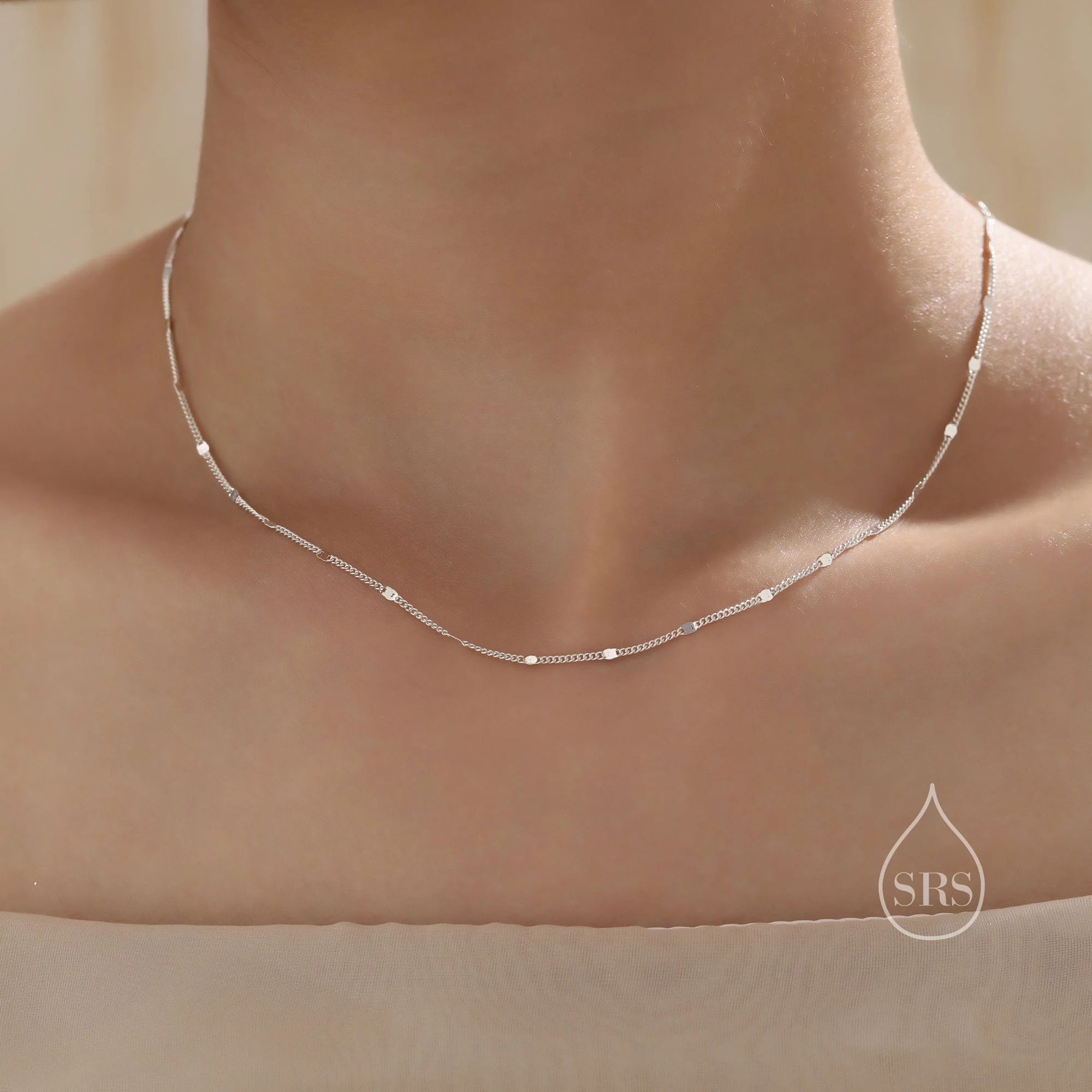 Sparkle Disc Chain Necklace