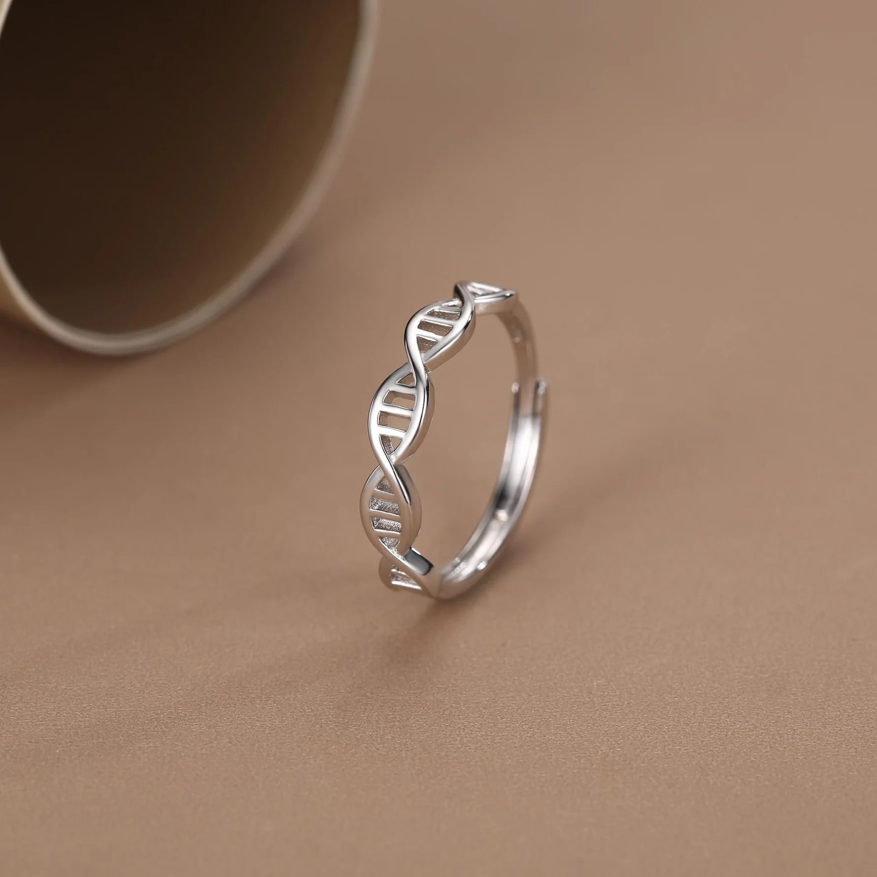 Sterling Silver DNA Helix Ring - Image 3