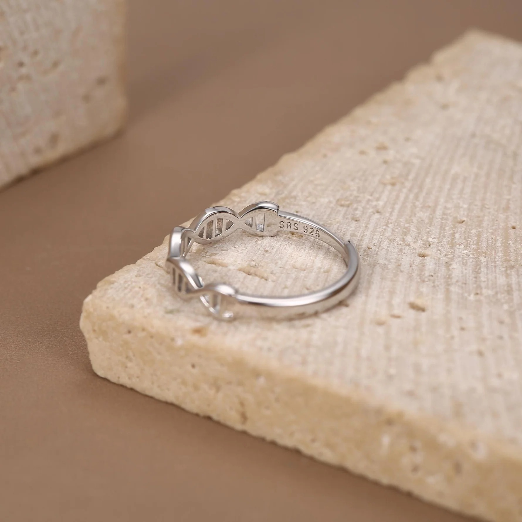 Sterling Silver DNA Helix Ring - Image 4