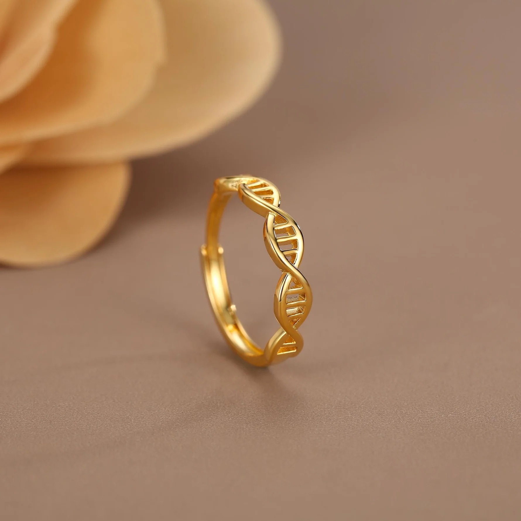 Sterling Silver DNA Helix Ring - Image 5