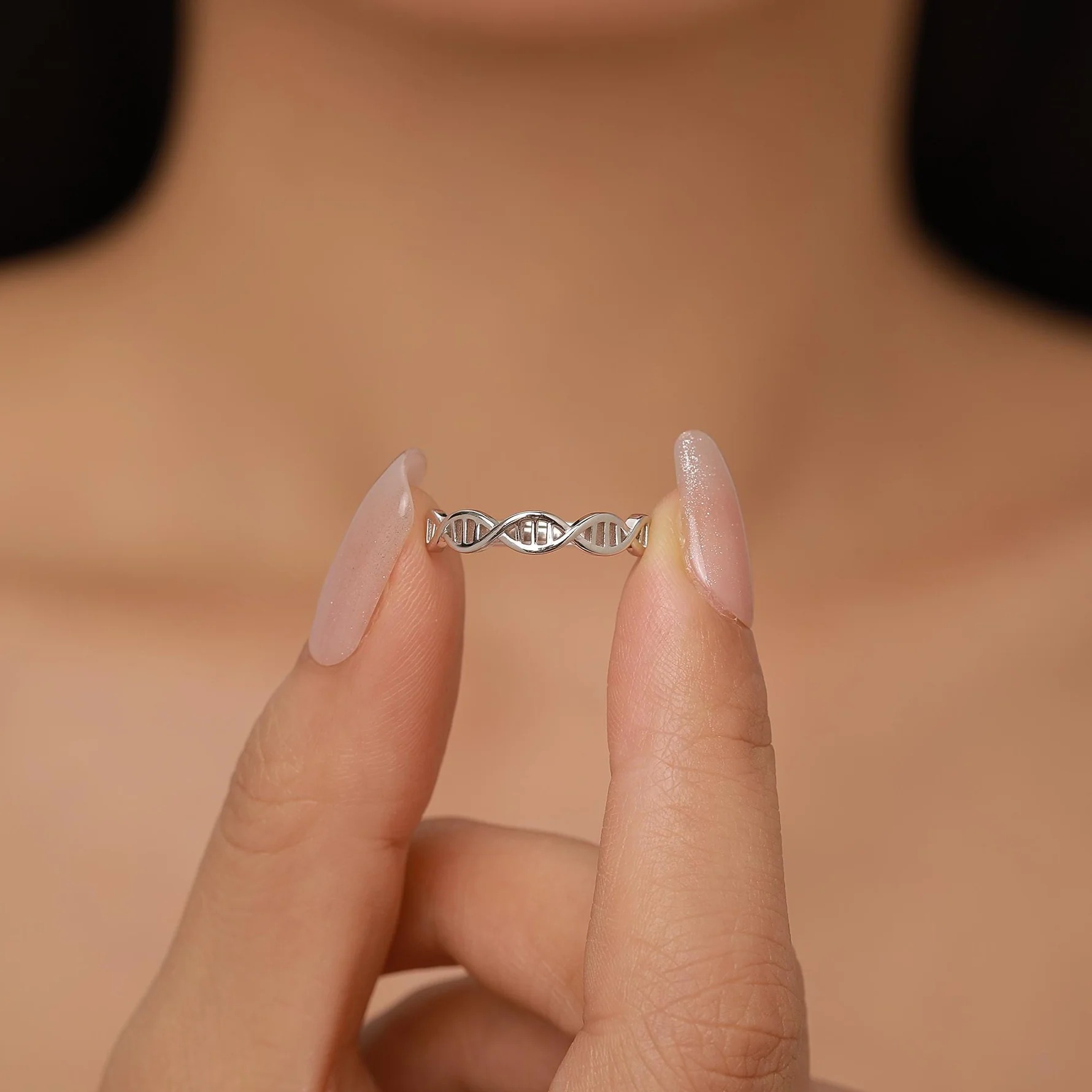 Sterling Silver DNA Helix Ring - Image 8