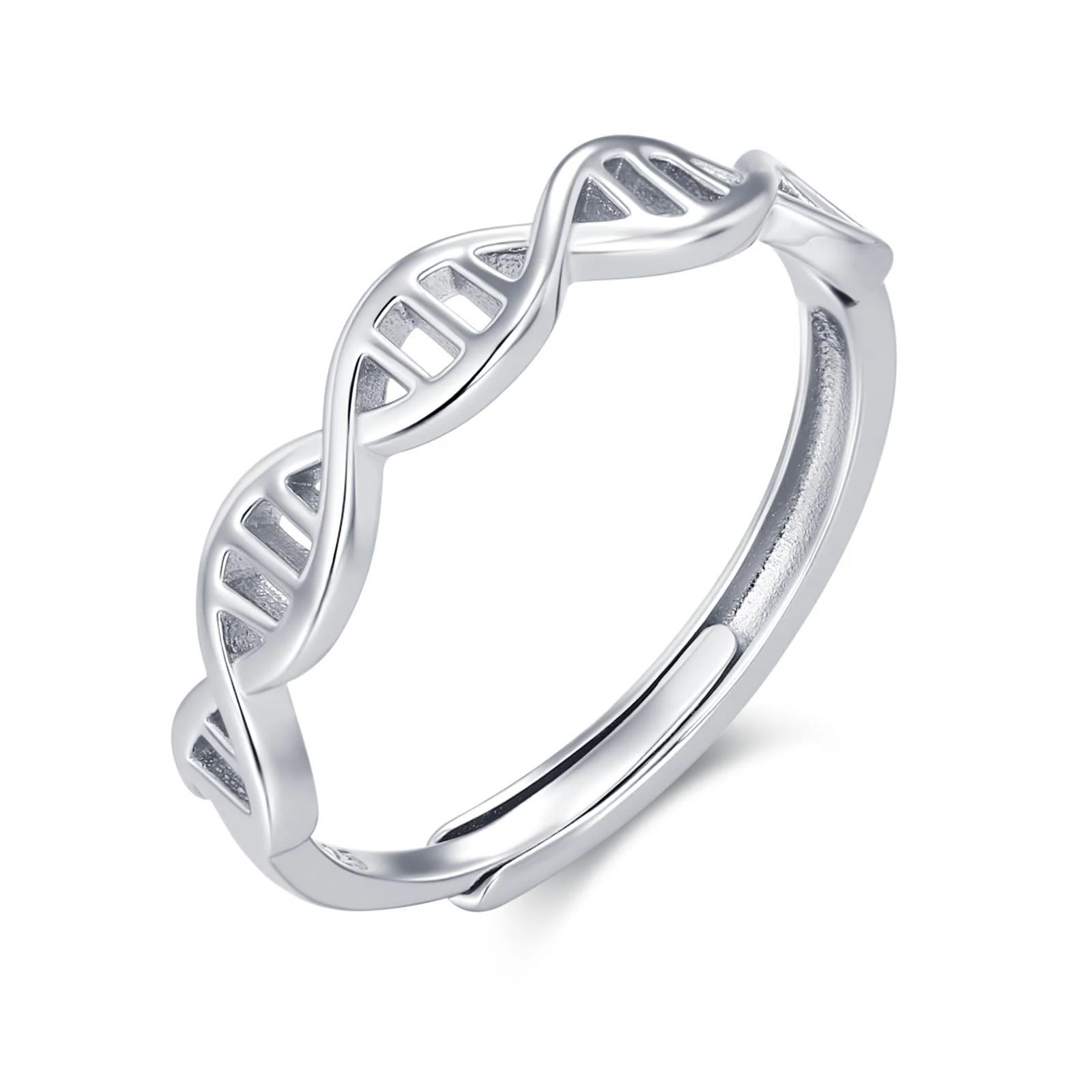 Sterling Silver DNA Helix Ring - Image 9