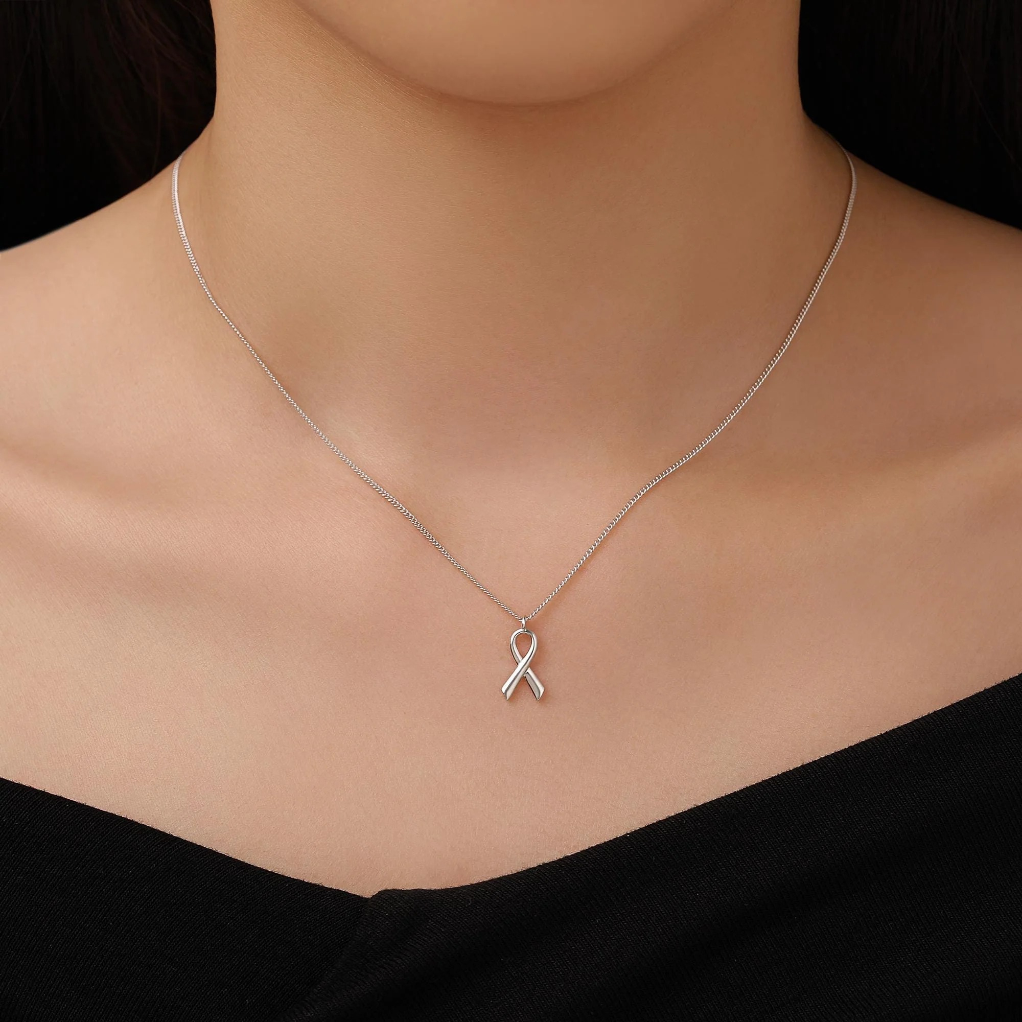 Awareness Ribbon Pendant Necklace