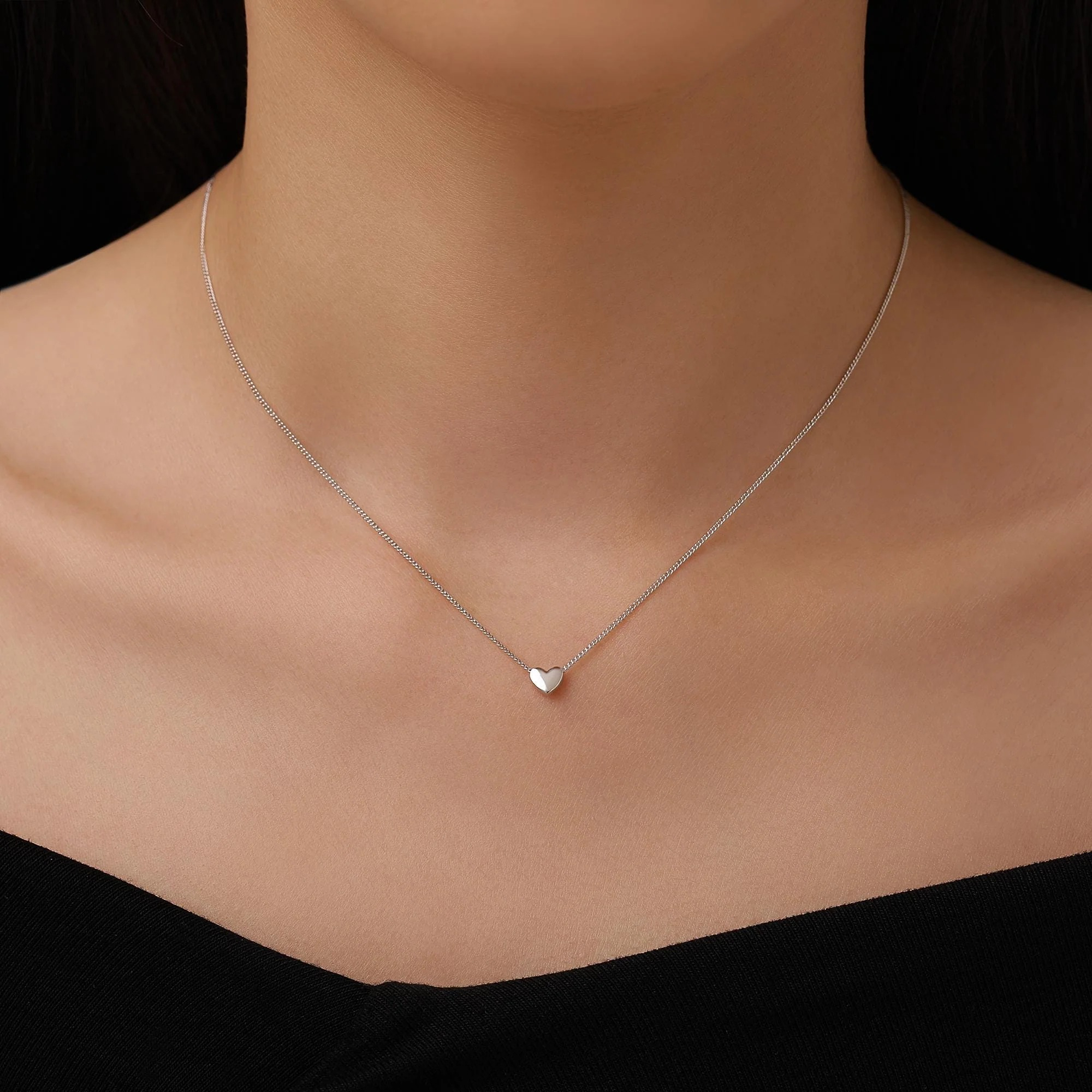 Tiny Heart Charm Necklace