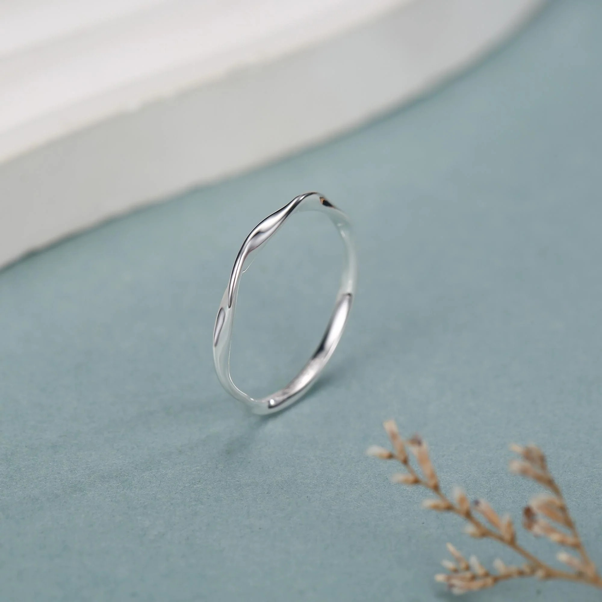 Vue alternative de Sterling Silver Mobius Twist Ring