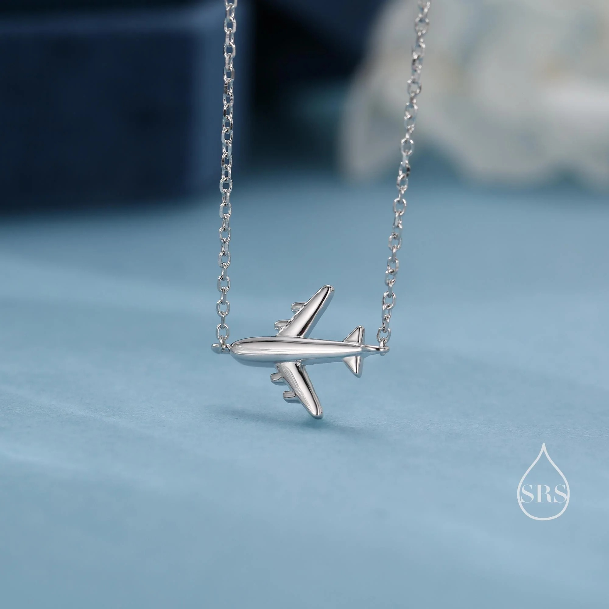 Tiny Plane Charm Necklace