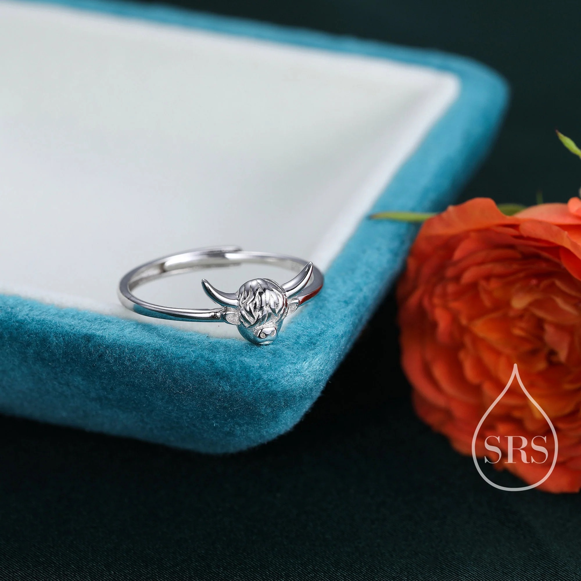 Scottish Design Highland Cow Motif Ring - Image 4