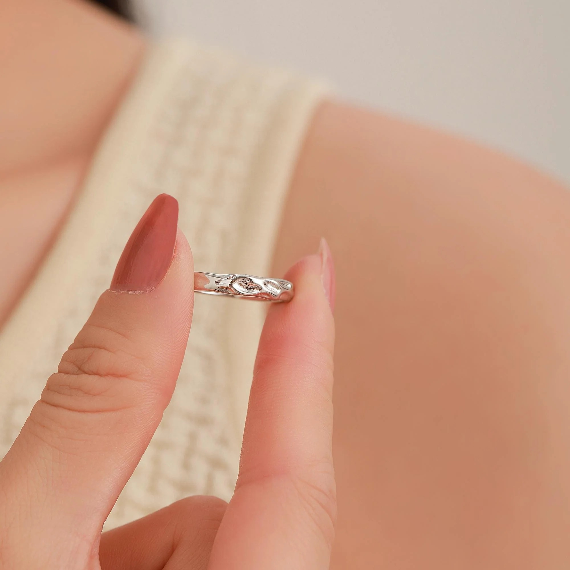Ripple Wave Stacking Ring - Image 4