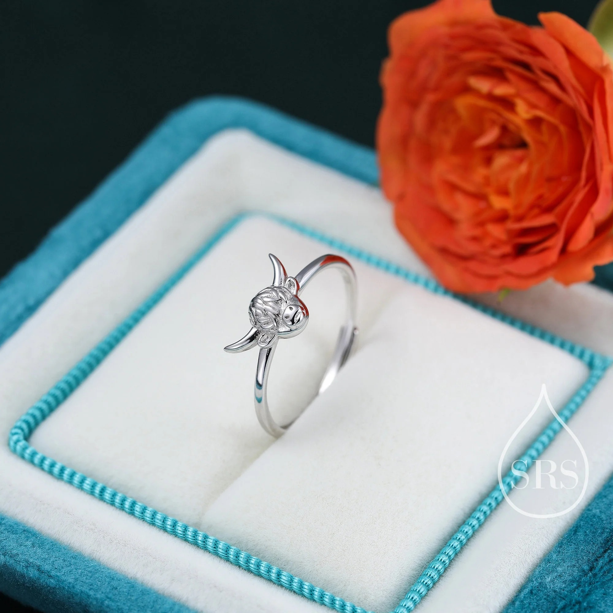 Scottish Design Highland Cow Motif Ring - Image 6