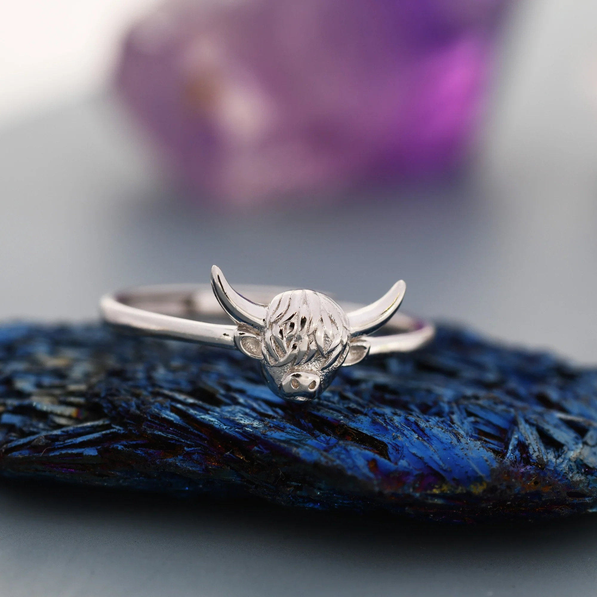 Scottish Design Highland Cow Motif Ring - Image 7
