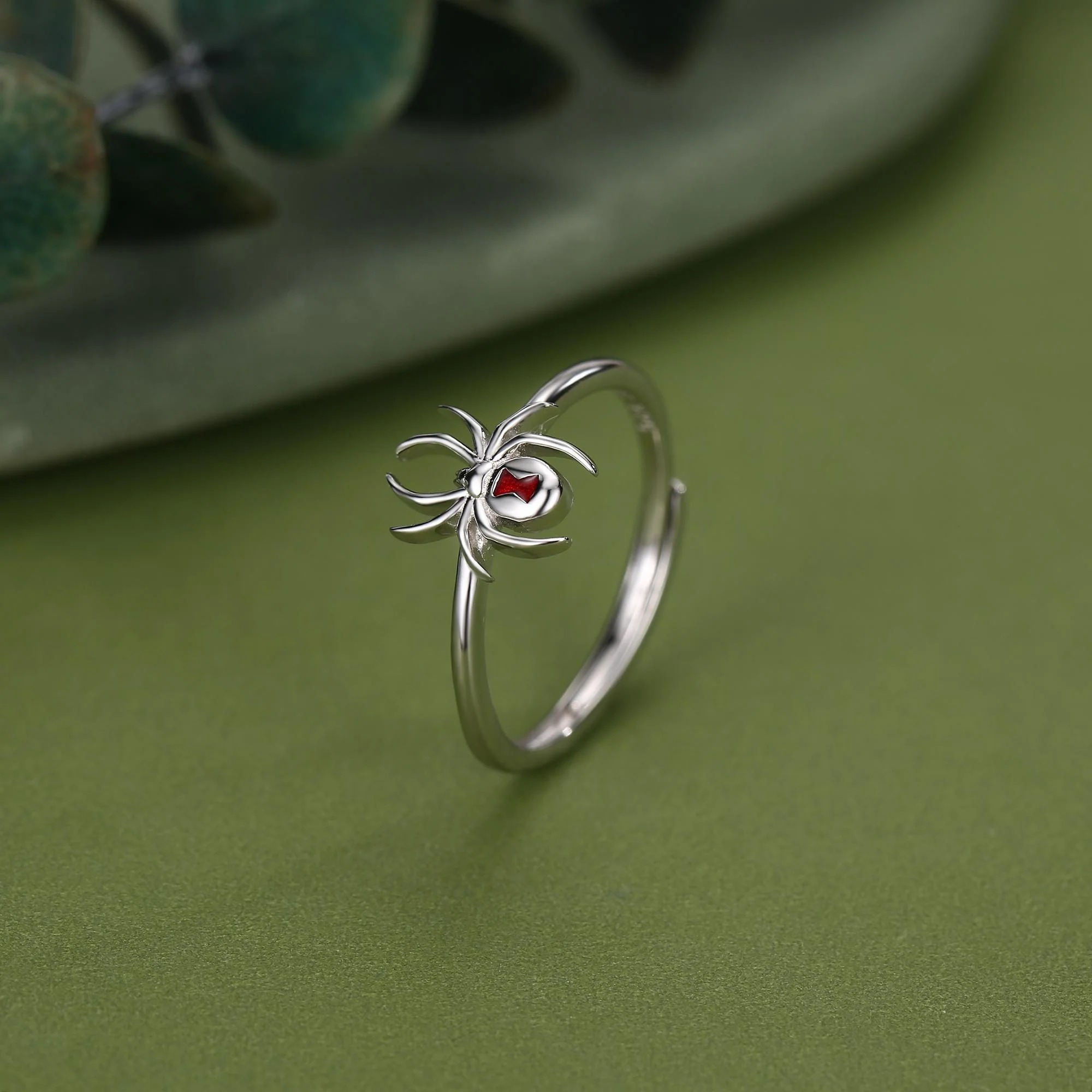 Sterling Silver Black Widow Spider Ring - Image 5