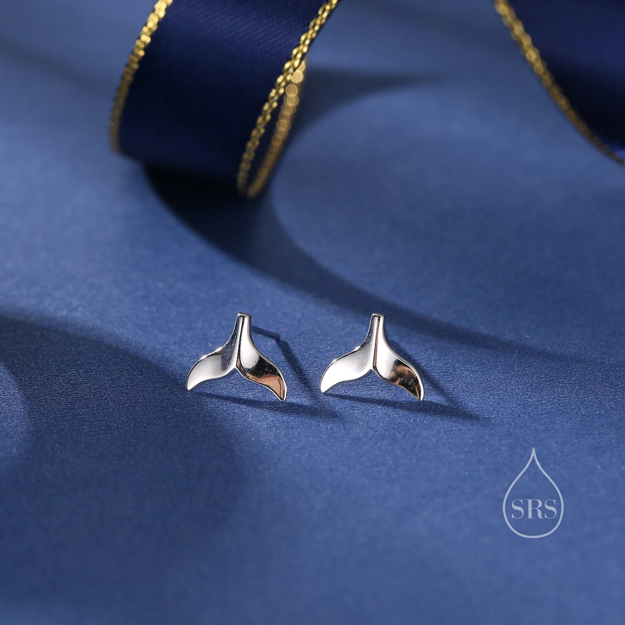 Whale Tail Stud Earrings - Image 2