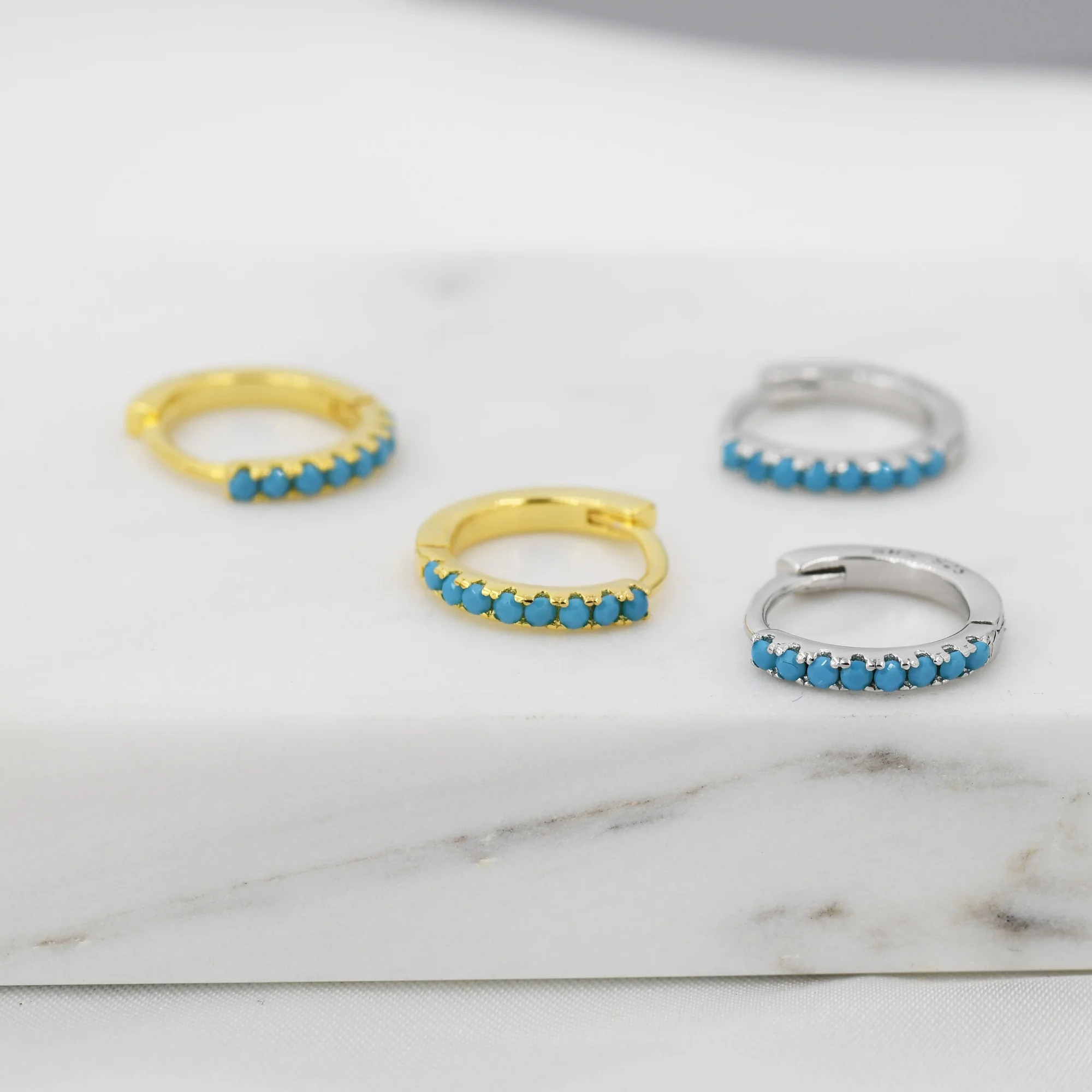 Turquoise Hoop Earrings