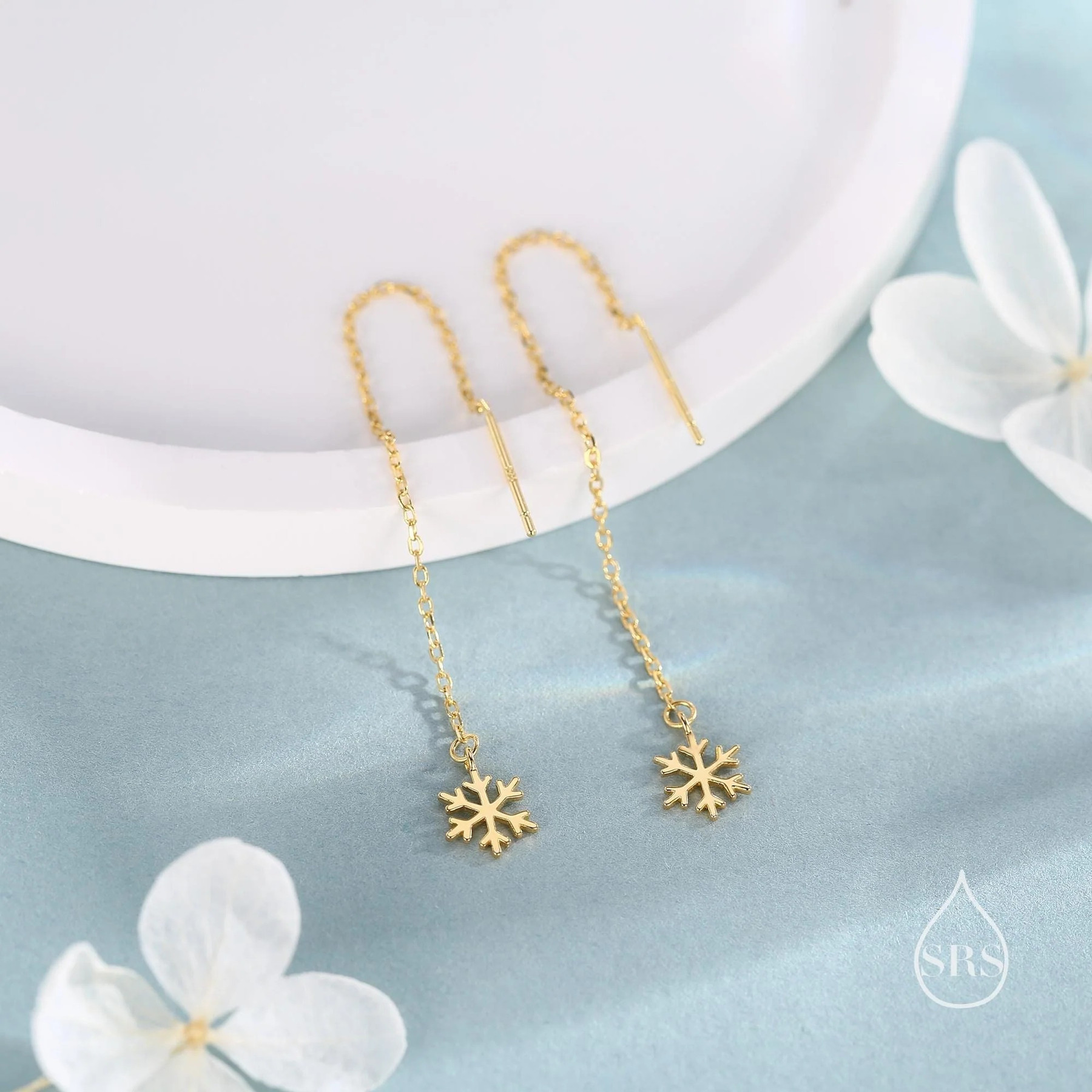 Snowflake Threader Earrings - Image 3