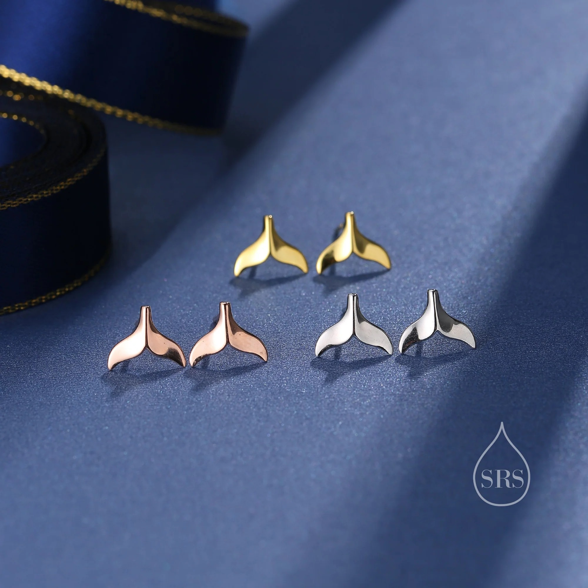 Whale Tail Stud Earrings - Image 6