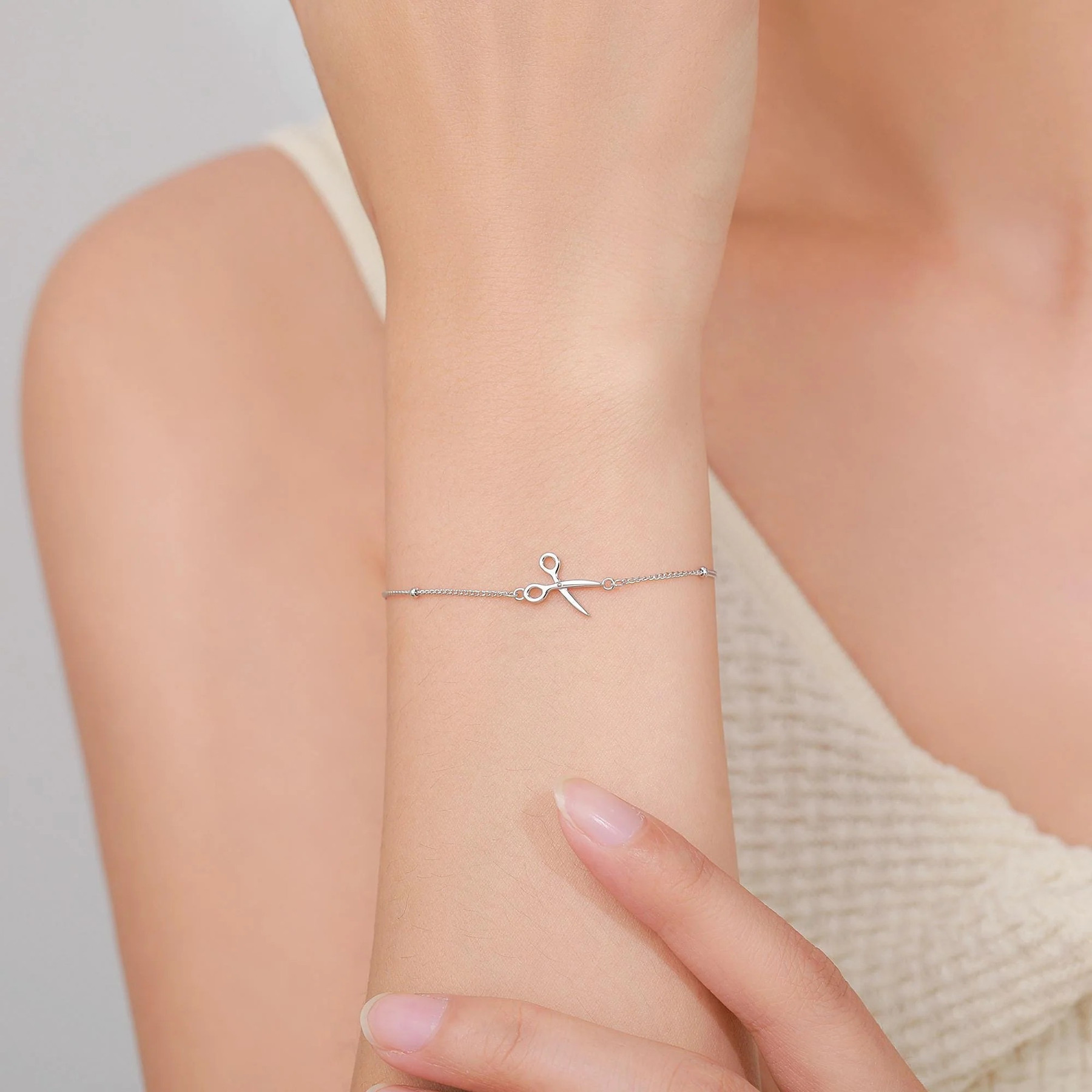 Scissors Charm Bracelet