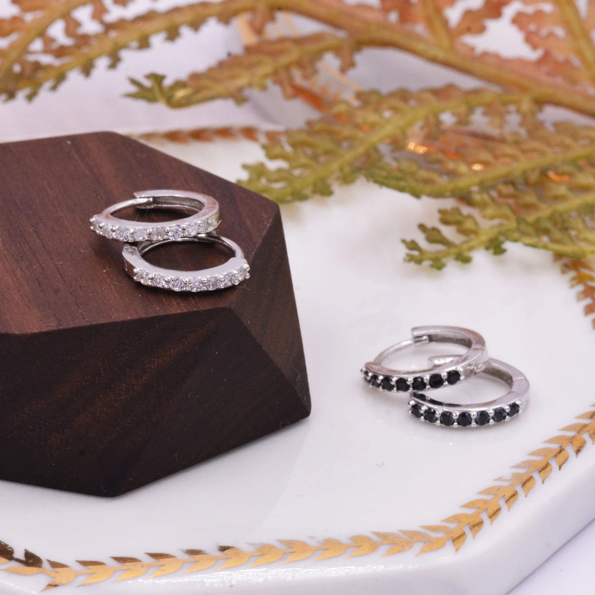Pair of Minimalist Huggie Hoop Earrings - Image 8