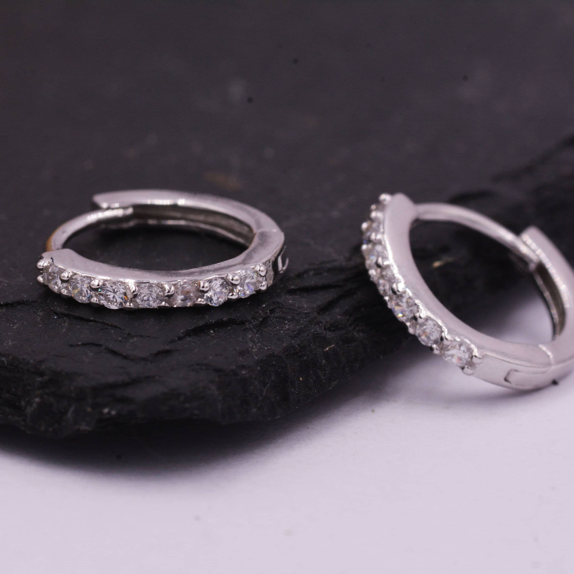 Pair of Minimalist Huggie Hoop Earrings - Image 3