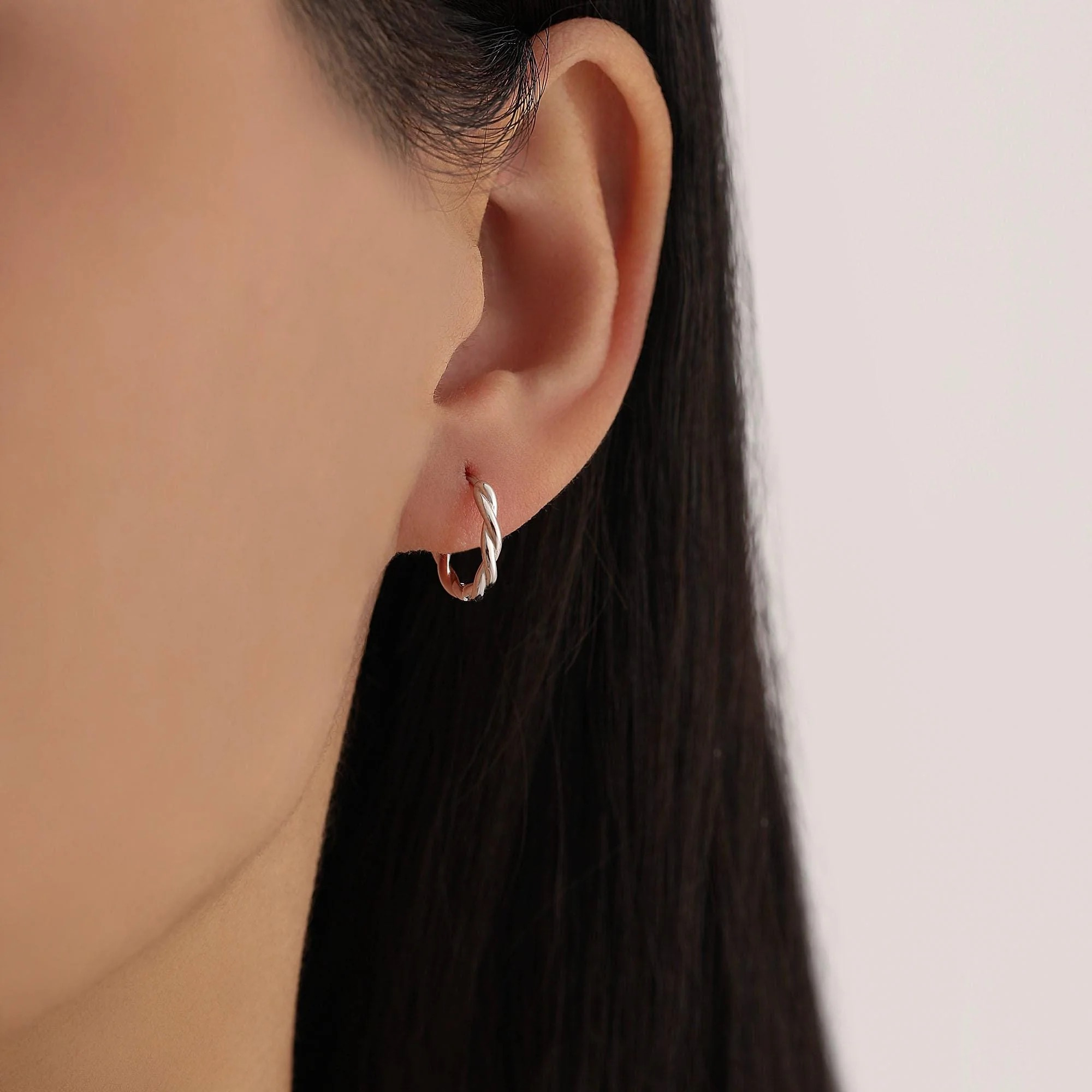 Braided Hoop Earrings - Image 3