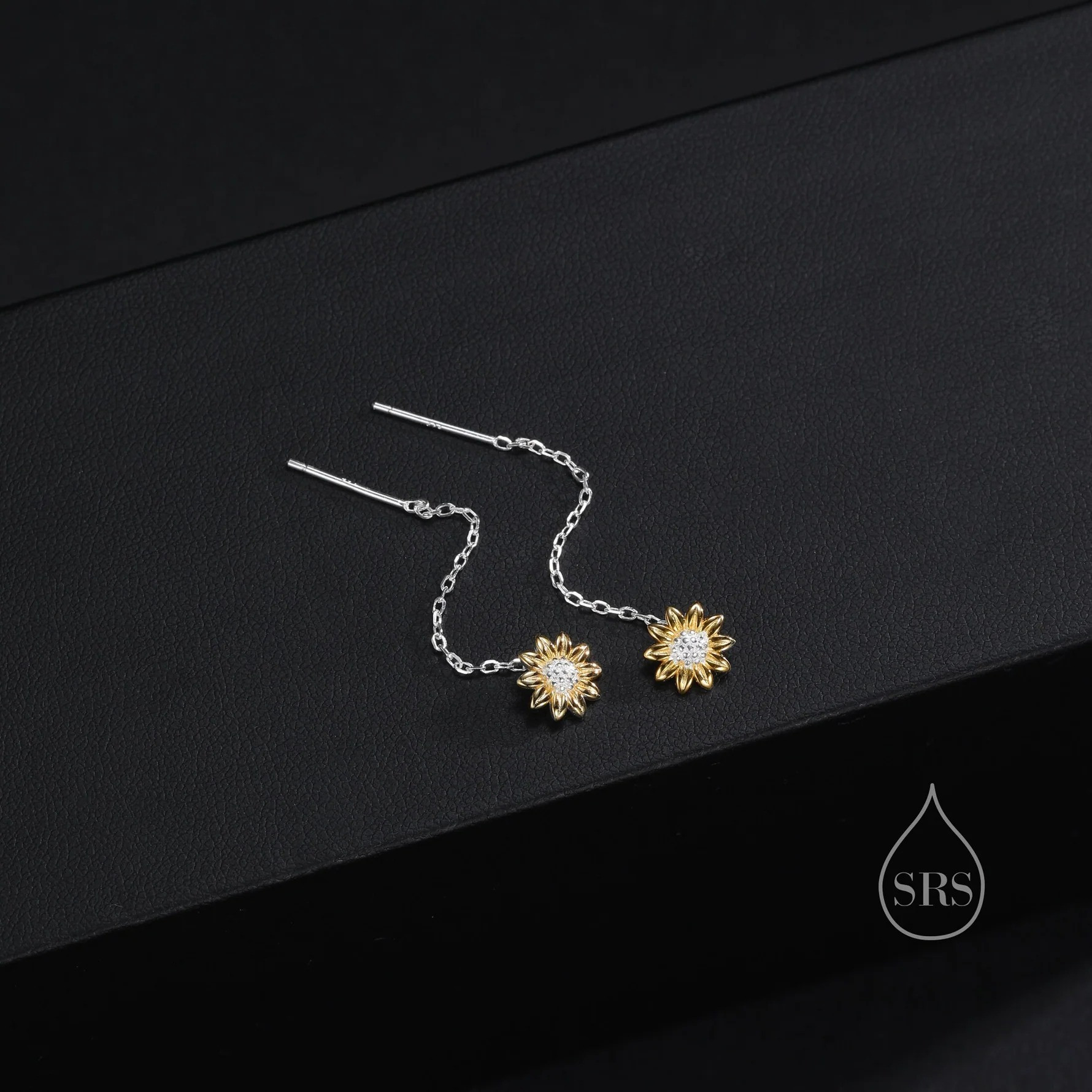 Sunflower Threader Earrings - Image 5
