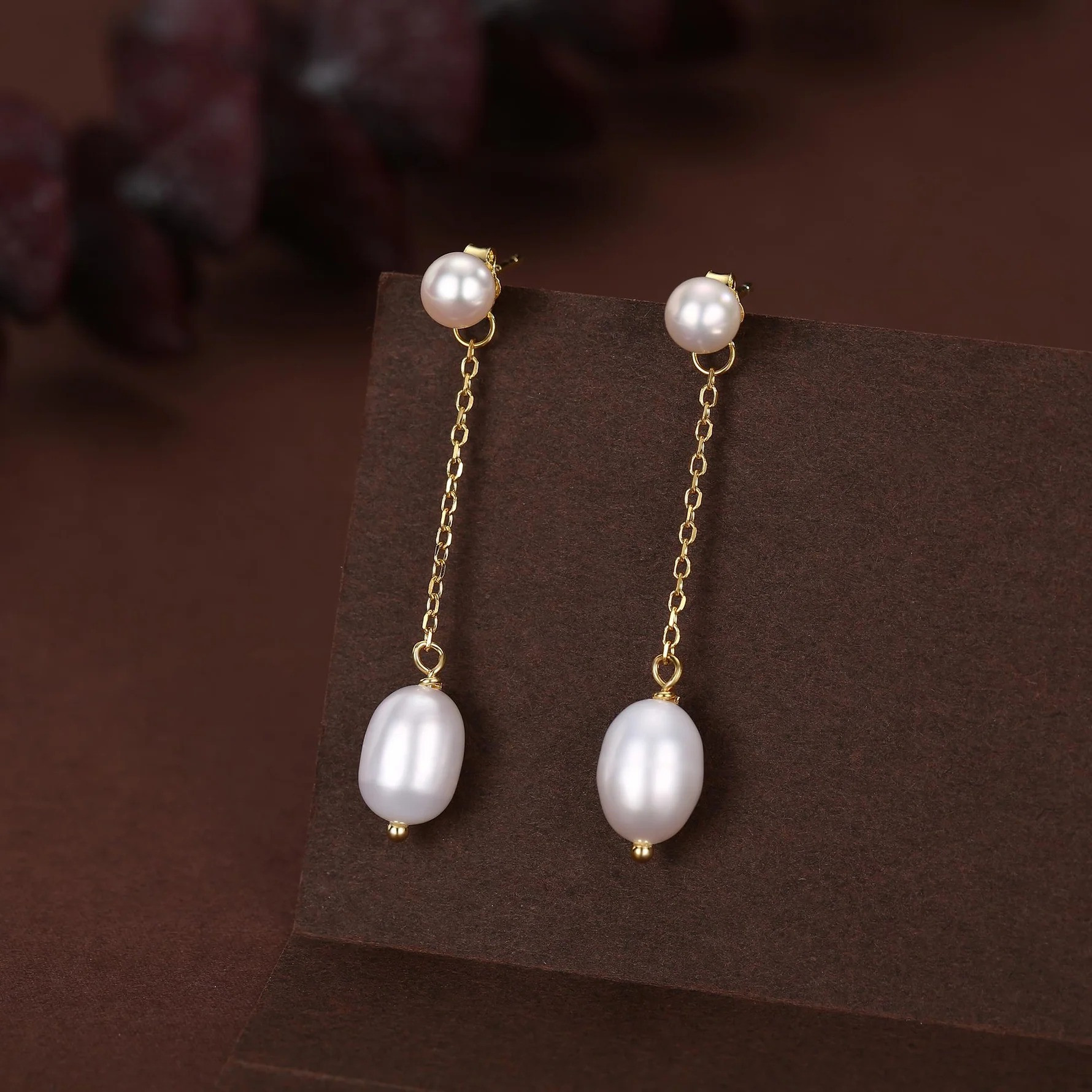 Natural Freshwater Pearl Ear Jacket Earrings - Image 7
