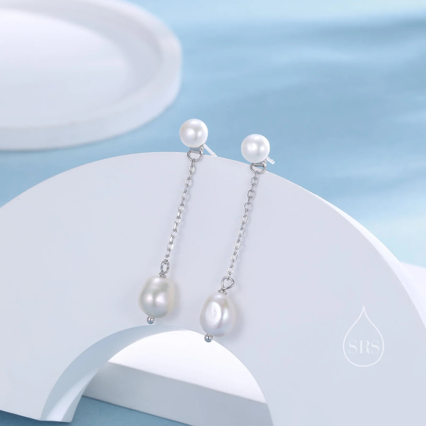 Natural Freshwater Pearl Ear Jacket Earrings - Image 8