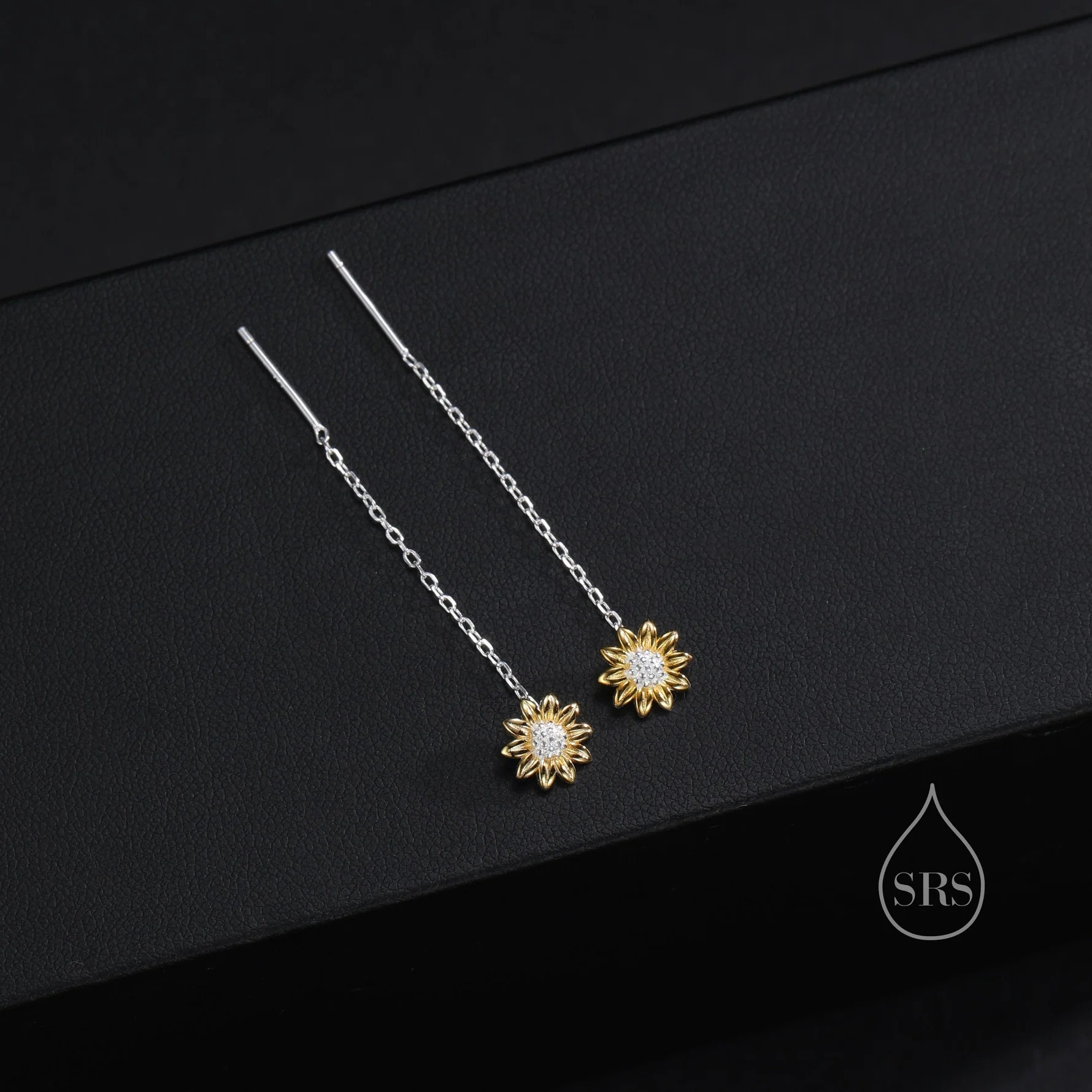 Sunflower Threader Earrings - Image 7