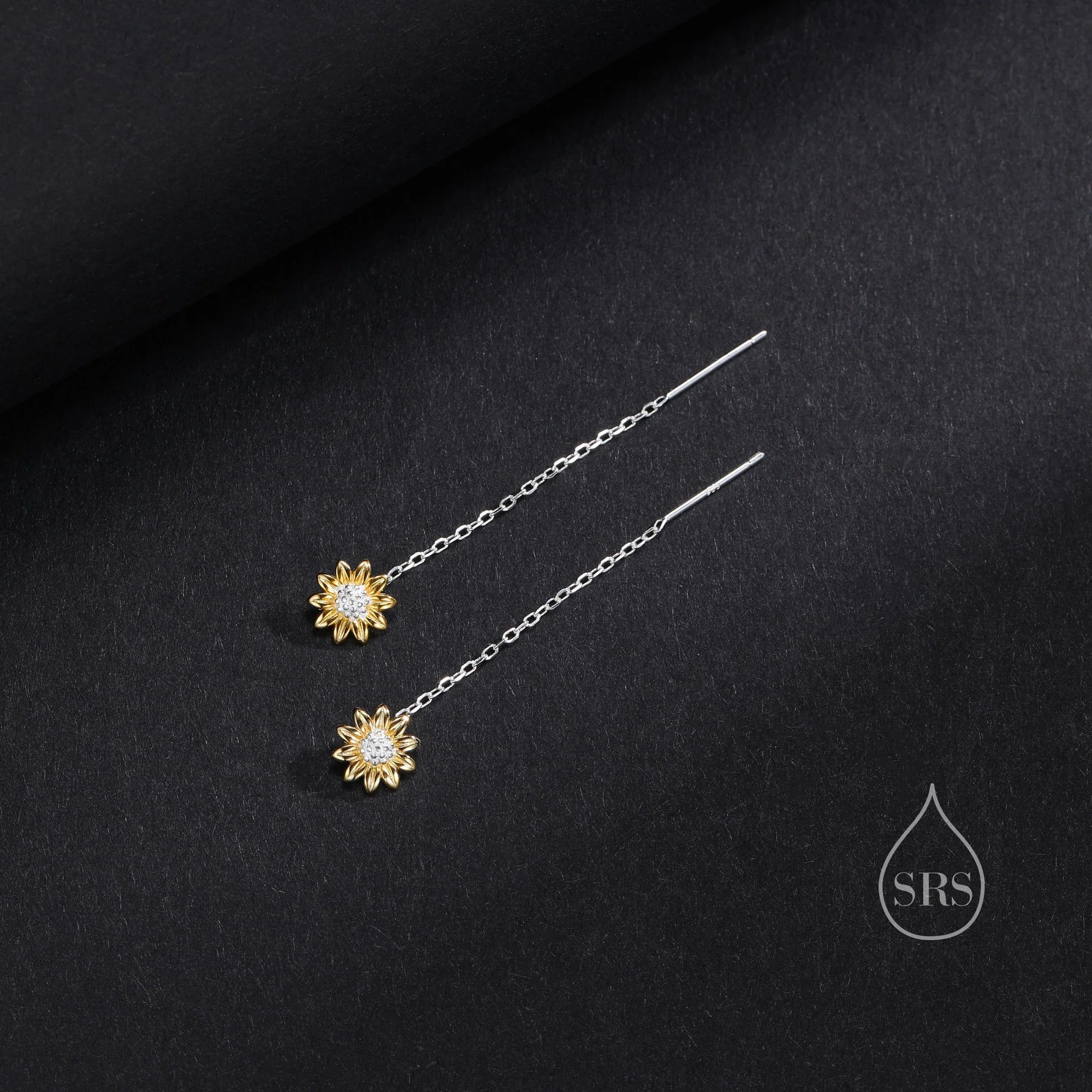 Sunflower Threader Earrings - Image 8