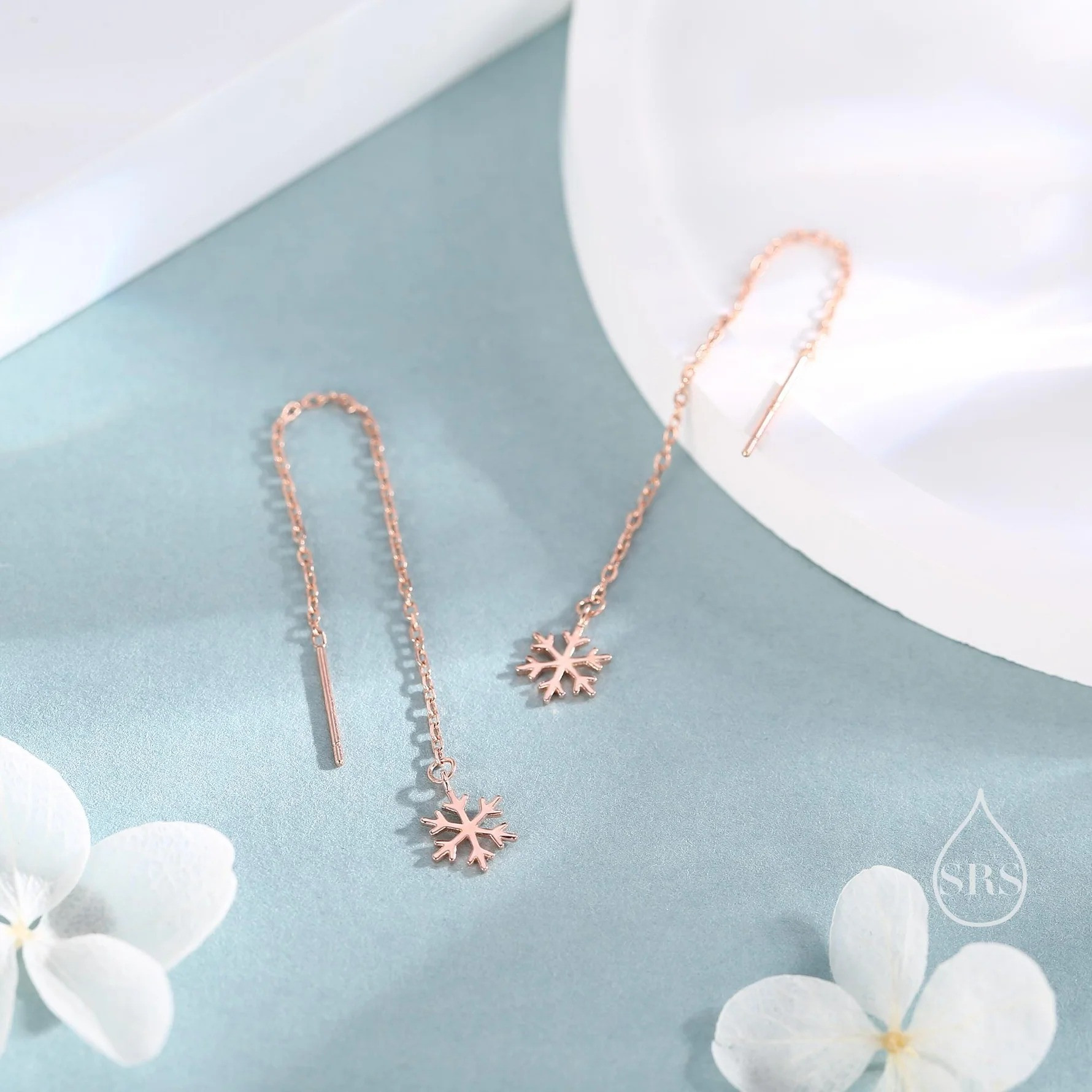 Snowflake Threader Earrings - Image 4