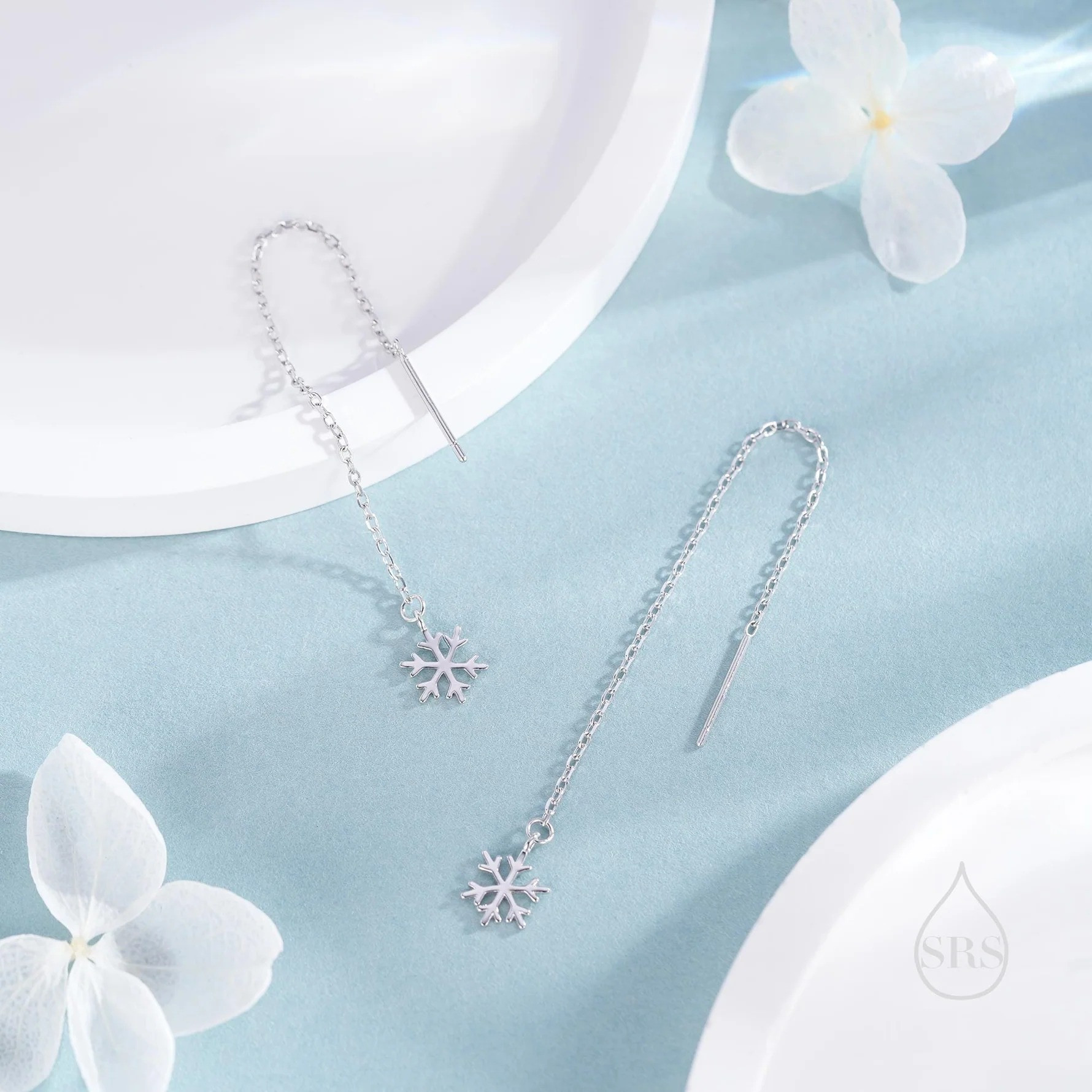 Snowflake Threader Earrings - Image 6