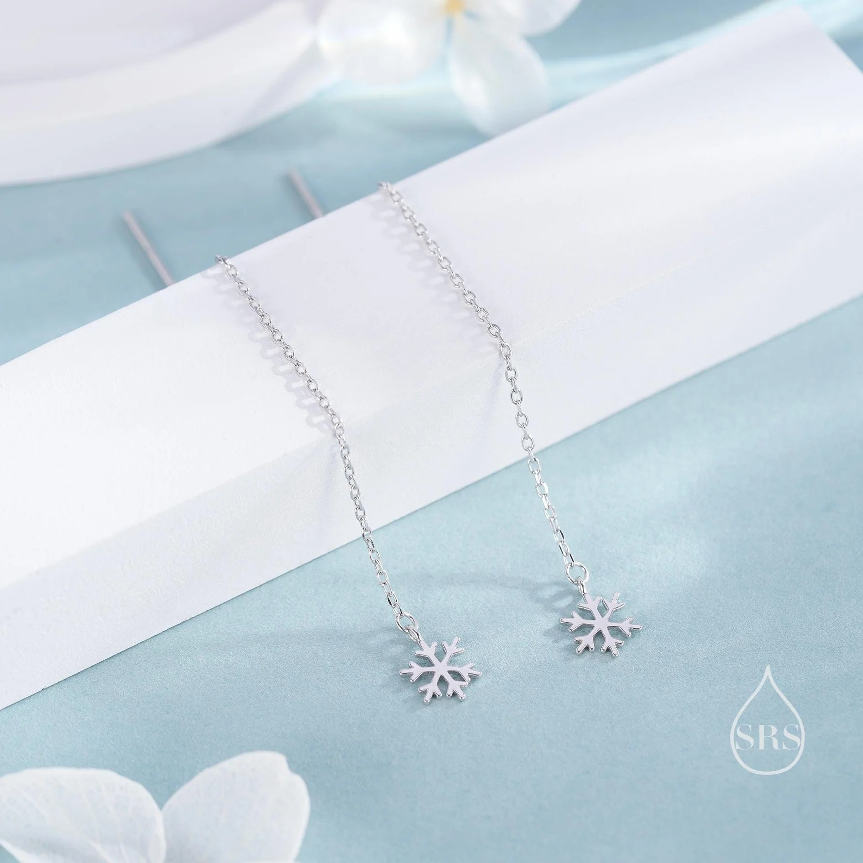 Snowflake Threader Earrings - Image 7