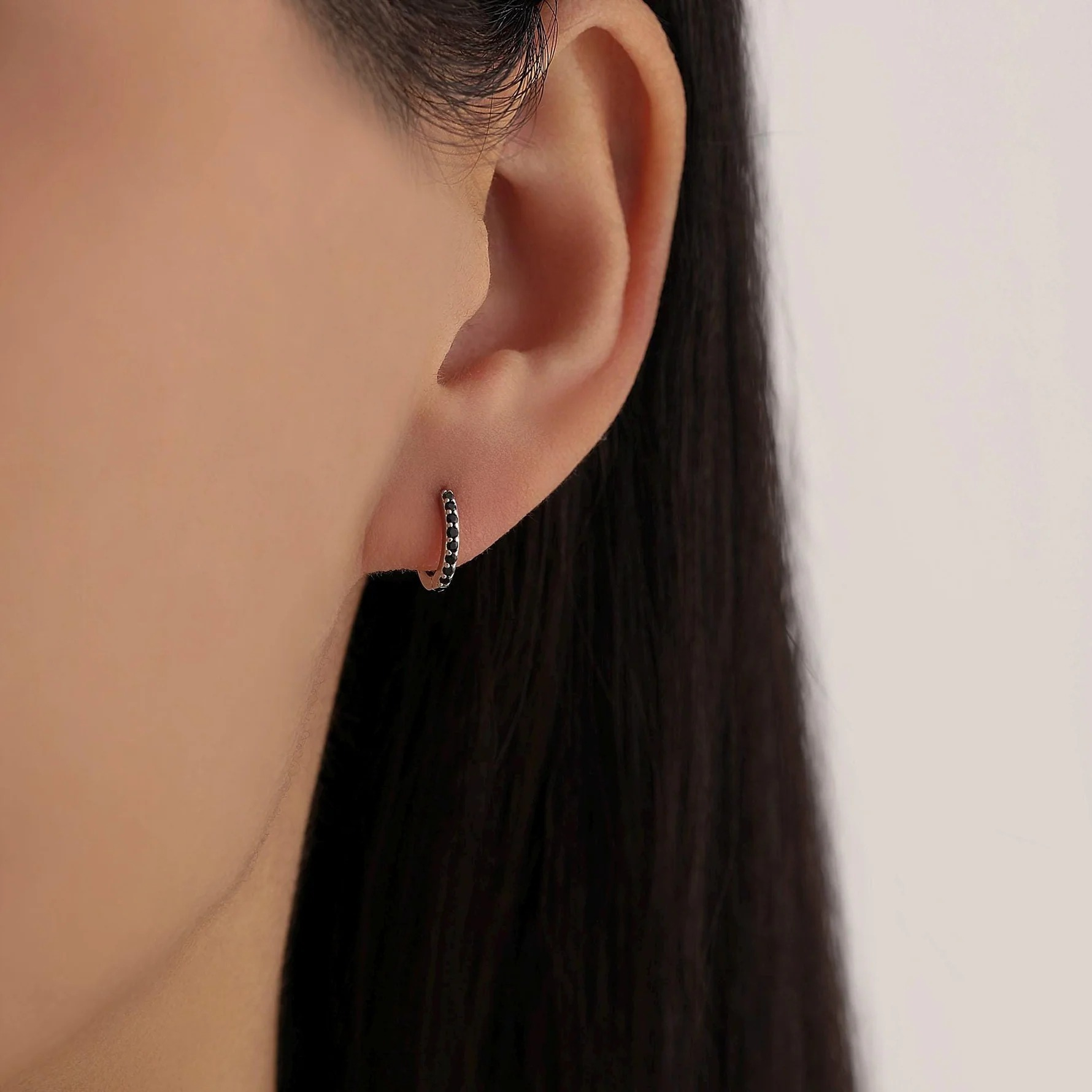 Pair of Minimalist Huggie Hoop Earrings