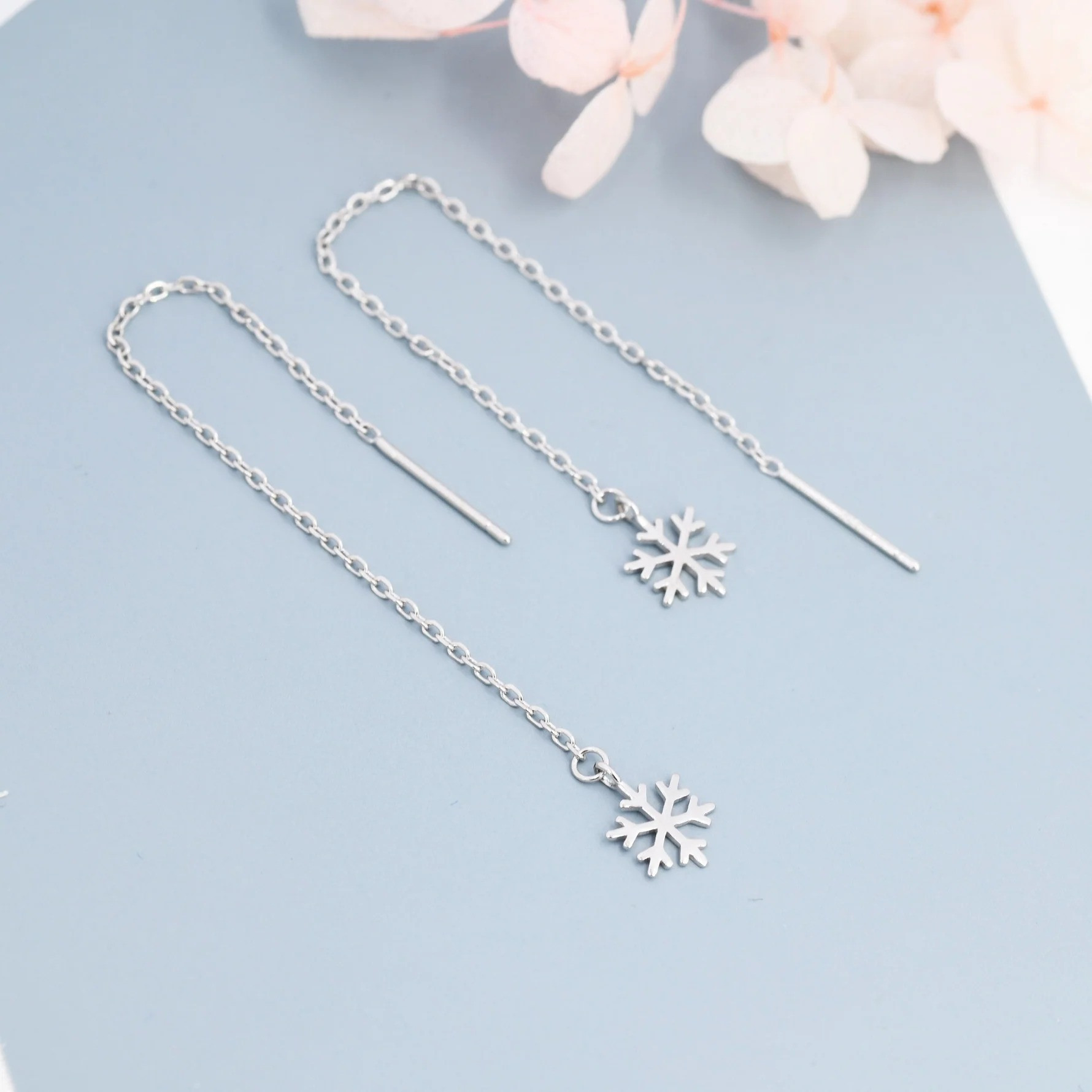 Snowflake Threader Earrings - Image 8